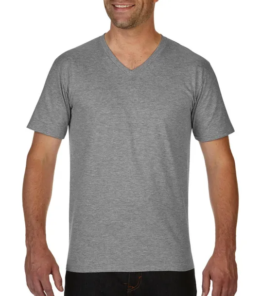  Premium Cotton Adult V-Neck T-Shirt - Gildan Sport Grey