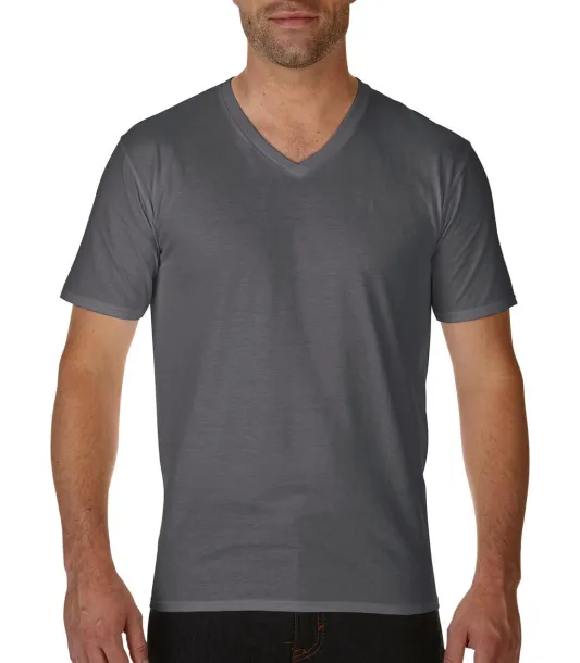  Premium Cotton Adult V-Neck T-Shirt - Gildan Charcoal