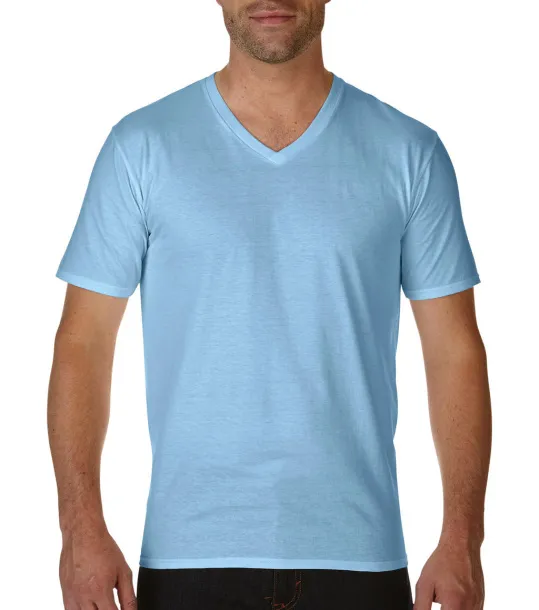  Premium Cotton Adult V-Neck T-Shirt - Gildan Svijelo plava