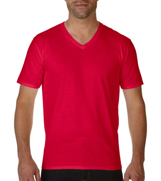  Premium Cotton Adult V-Neck T-Shirt - Gildan Crvena