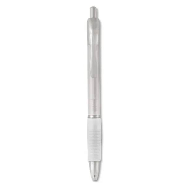 MANORS Ball pen with rubber grip Transparent white