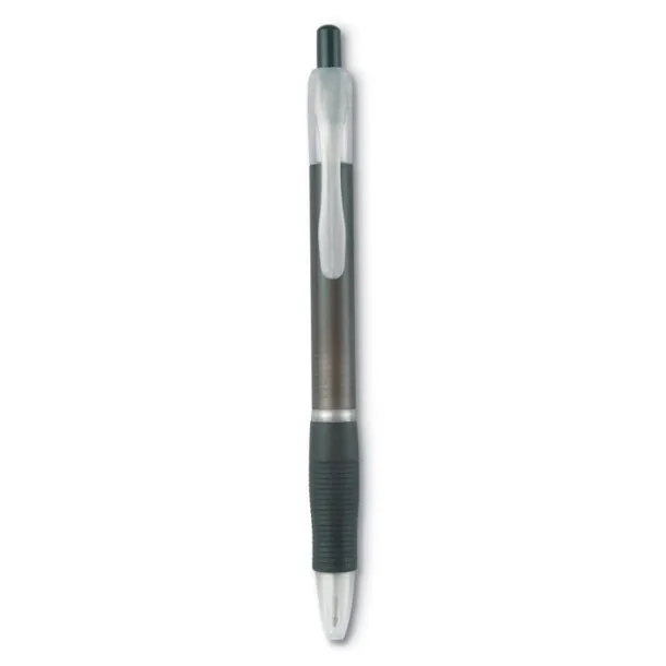 MANORS Ball pen with rubber grip transparent grey