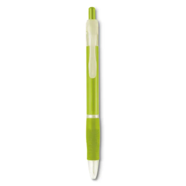 MANORS Ball pen with rubber grip Transparent lime