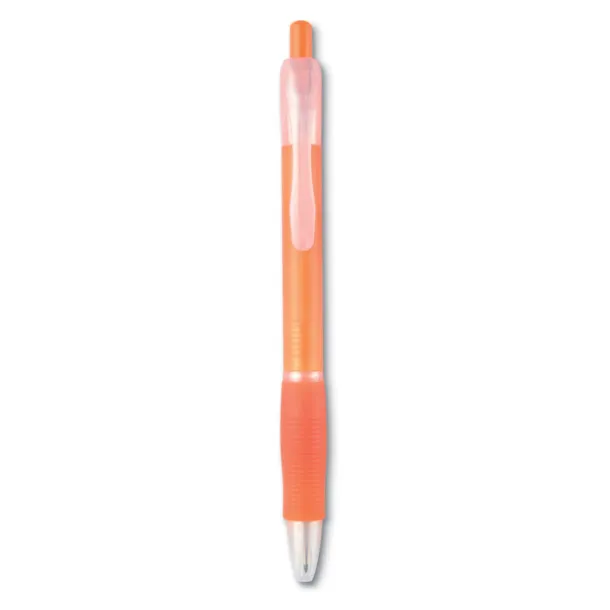 MANORS Ball pen with rubber grip transparent orange