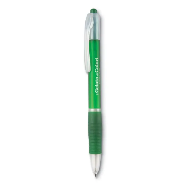 MANORS Ball pen with rubber grip transparent green