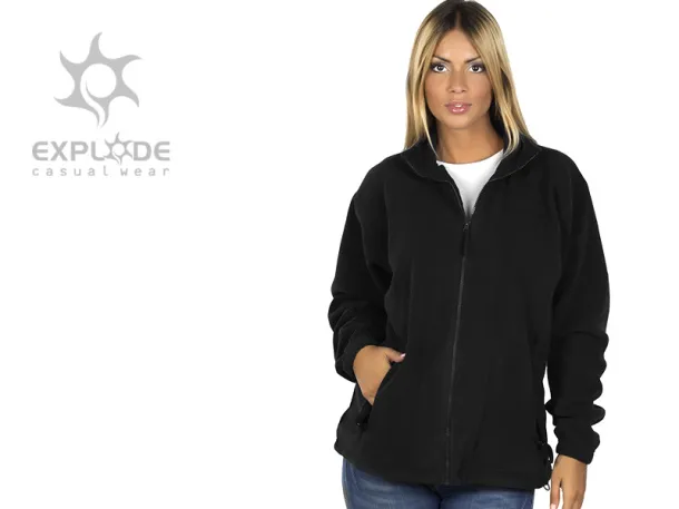 POLARIS polar fleece sweatshirt/jacket - EXPLODE Black