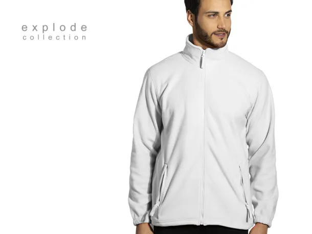 POLARIS polar fleece sweatshirt/jacket - EXPLODE White