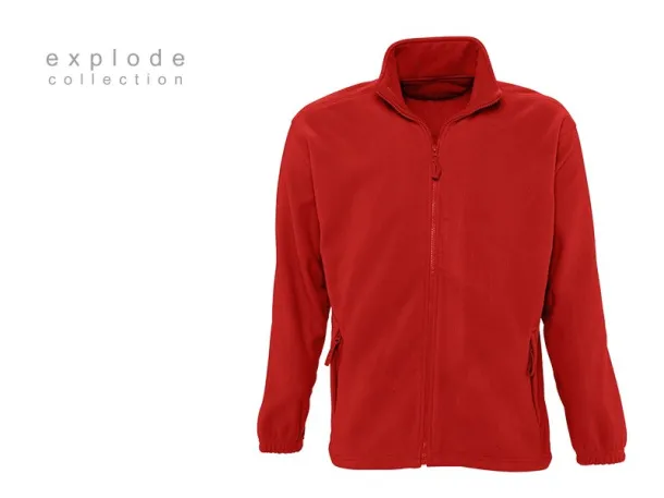 POLARIS polar fleece sweatshirt/jacket - EXPLODE Red