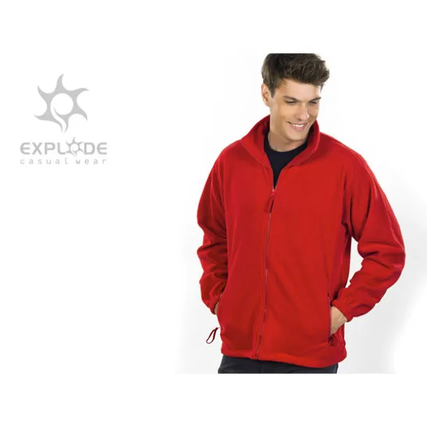 POLARIS polar fleece sweatshirt/jacket - EXPLODE Red