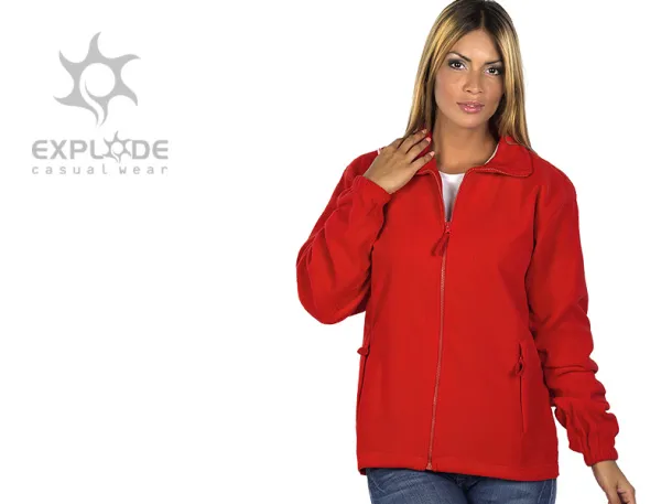 POLARIS polar fleece sweatshirt/jacket - EXPLODE Red