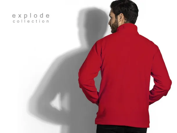 POLARIS polar fleece sweatshirt/jacket - EXPLODE Red