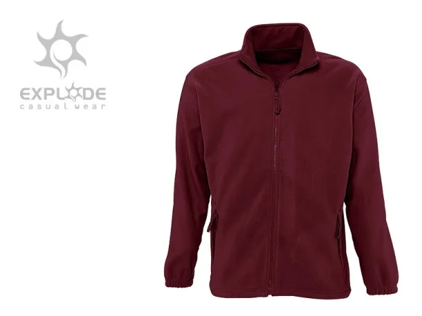 POLARIS polar fleece sweatshirt/jacket - EXPLODE Burgundy