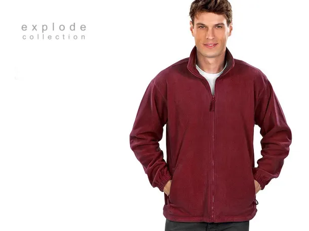 POLARIS polar fleece sweatshirt/jacket - EXPLODE Burgundy