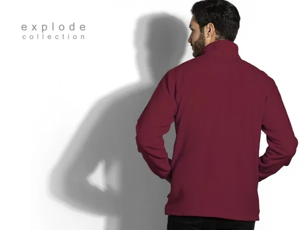 POLARIS polar fleece sweatshirt/jacket - EXPLODE Burgundy