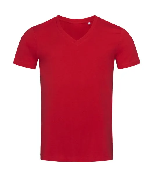  Organic James V-neck Men - Stedman Pepper Red