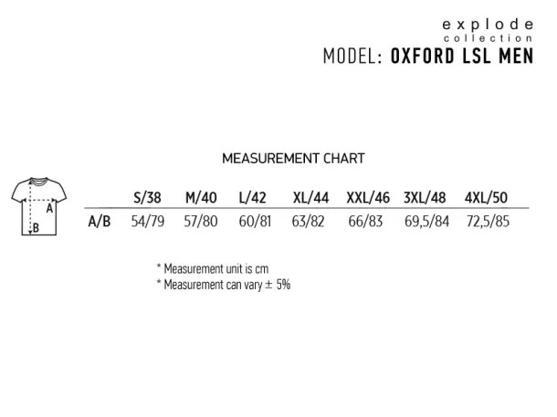 OXFORD LSL MEN Muška košulja dugih rukava - EXPLODE Siva