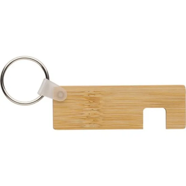  Bamboo key holder, phone holder brown