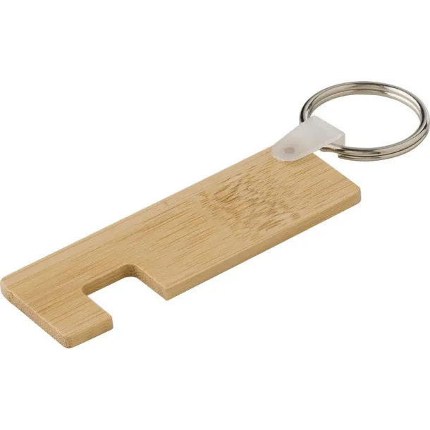  Bamboo key holder, phone holder brown