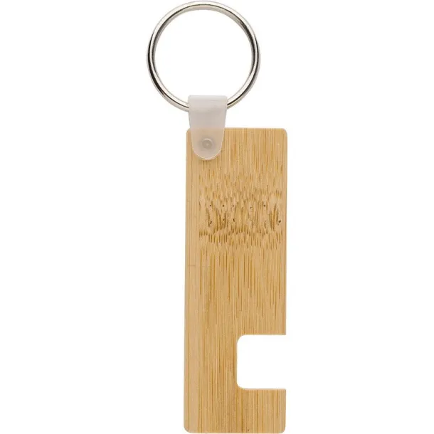  Bamboo key holder, phone holder brown