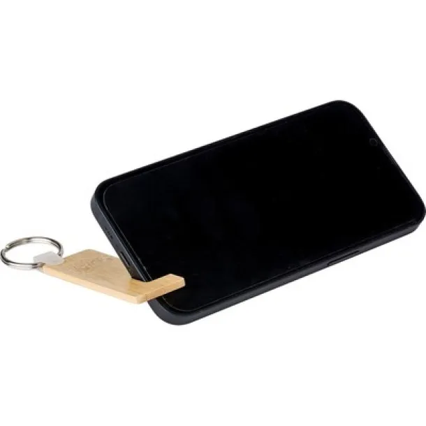  Bamboo key holder, phone holder brown