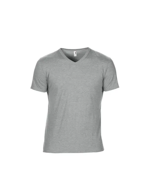  ADULT TRI-BLEND V-NECK TEE - Anvil Heather Grey