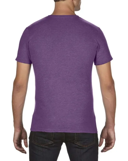  ADULT TRI-BLEND V-NECK TEE - Anvil Heather Aubergine