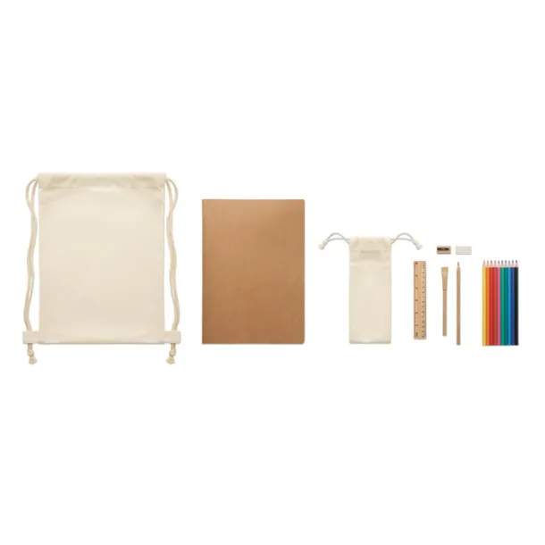 FUNDRAW Kids drawing set in drawstring Beige