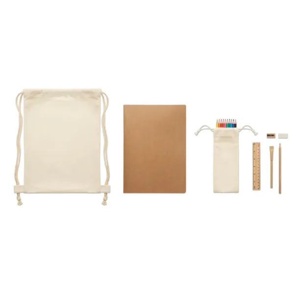 FUNDRAW Kids drawing set in drawstring Beige