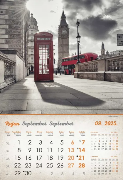  "VINTAGE GRADOVI" color kalendar Color