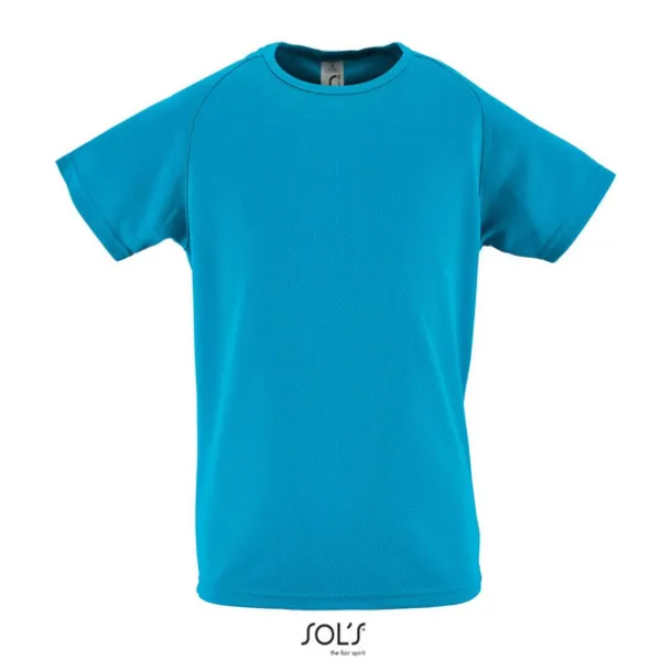 SOL'S SPORTY Dječja majica kratkih rukava, 140 g/m2 - SOL'S Aqua