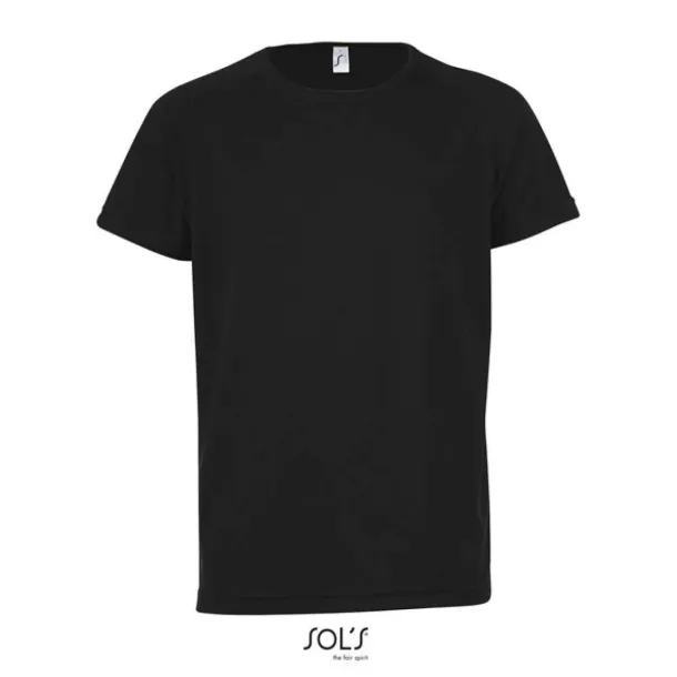 SOL'S SPORTY KIDS - RAGLAN-SLEEVED T-SHIRT - SOL'S Black