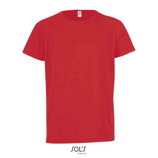 SOL'S SPORTY Dječja majica kratkih rukava, 140 g/m2 - SOL'S Crvena