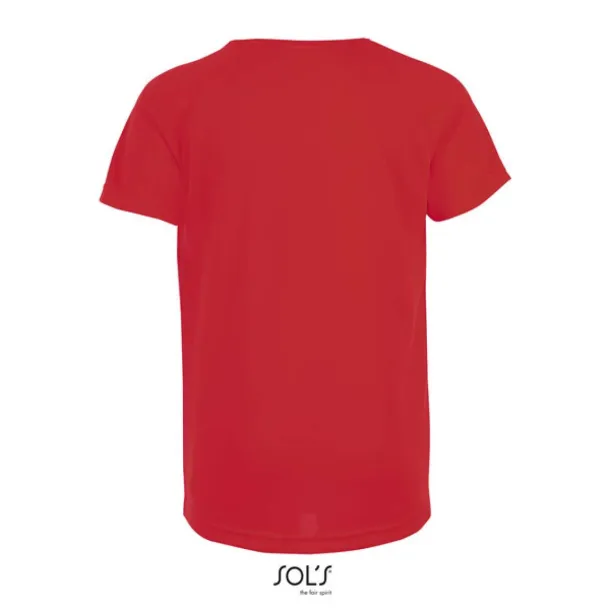 SOL'S SPORTY Dječja majica kratkih rukava, 140 g/m2 - SOL'S Crvena