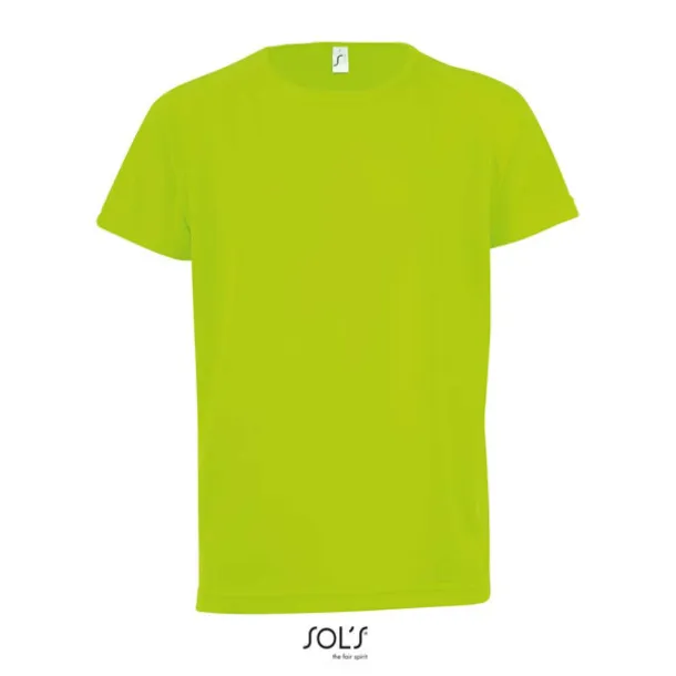 SOL'S SPORTY Dječja majica kratkih rukava, 140 g/m2 - SOL'S Neon Green