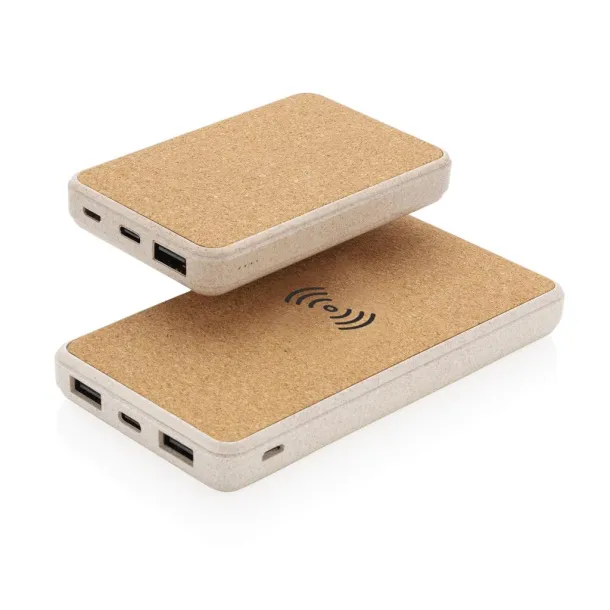  Cork and Wheat 5.000 mAh pocket powerbank - XD Collection Brown 