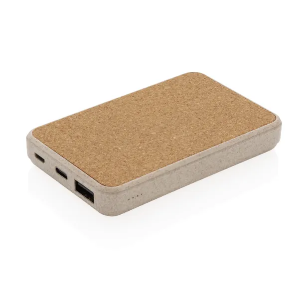  Cork and Wheat 5.000 mAh pocket powerbank - XD Collection Brown 