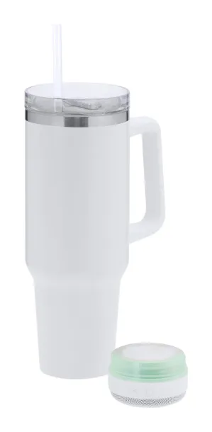 Tracir thermo mug with speaker White