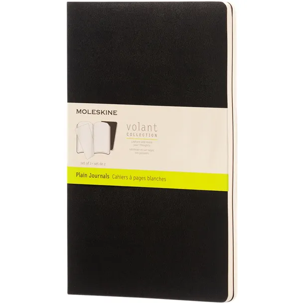 Moleskine Volant Journal L - plain - Moleskine Solid black