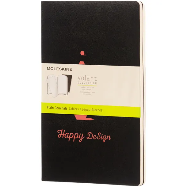 Moleskine Volant Journal L - plain - Moleskine Solid black