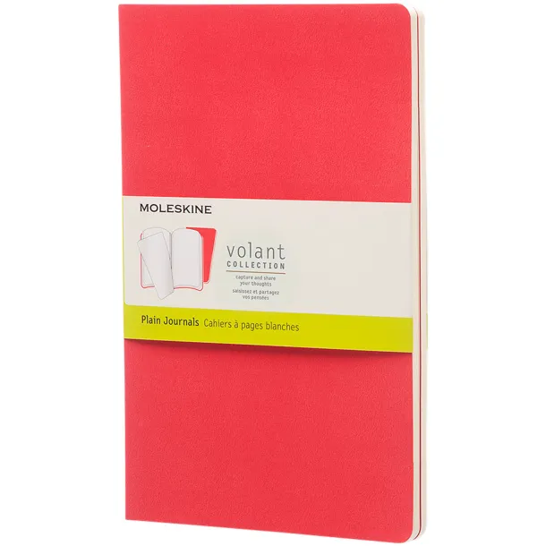 Moleskine Volant Journal L - plain - Moleskine Geranium red