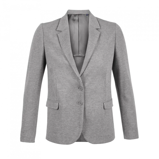 MARCEL WOMEN PIQUÉ BLAZER - Neoblu Gray Melanged