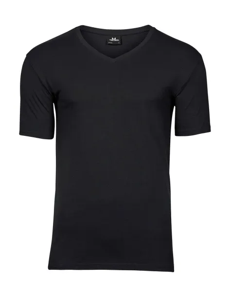  Rastezljiva muška kratka majica s V-izrezom, 195 g/m² - Tee Jays Crna