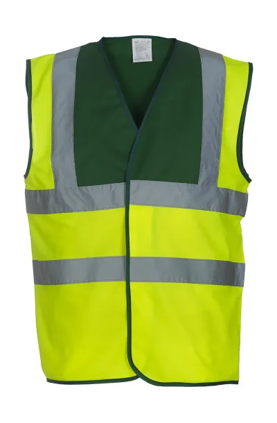  Fluo 2 Band + Brace Waistcoat - Yoko Fluo Yellow Paramedic Green