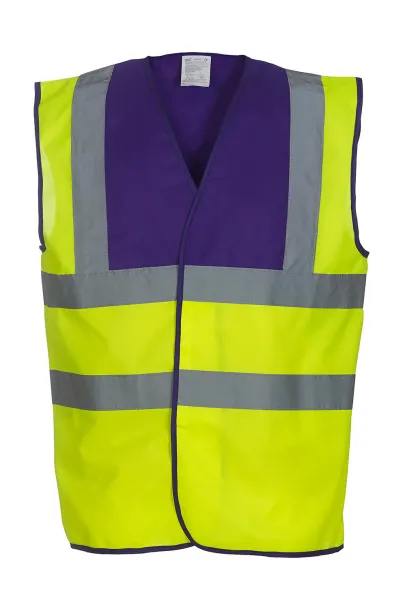  Fluo 2 Band + Brace Waistcoat - Yoko Fluo Yellow Ljubičasta