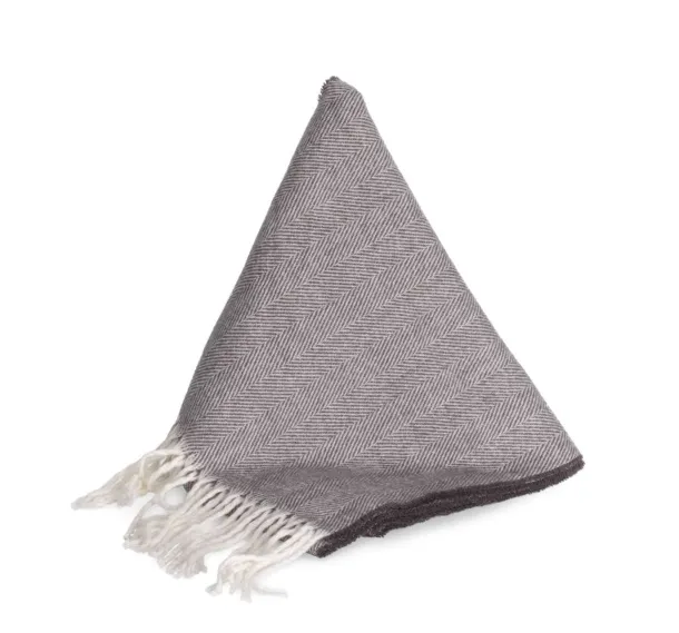  FRINGED SCARF - K-UP Tamno siva Natural