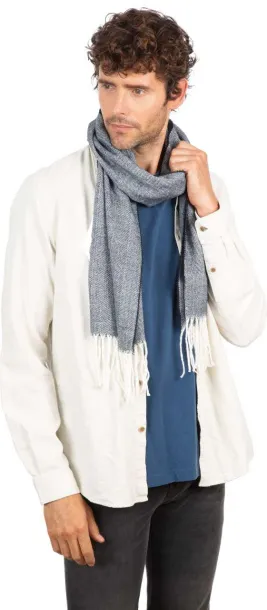  FRINGED SCARF - K-UP Indigo Natural