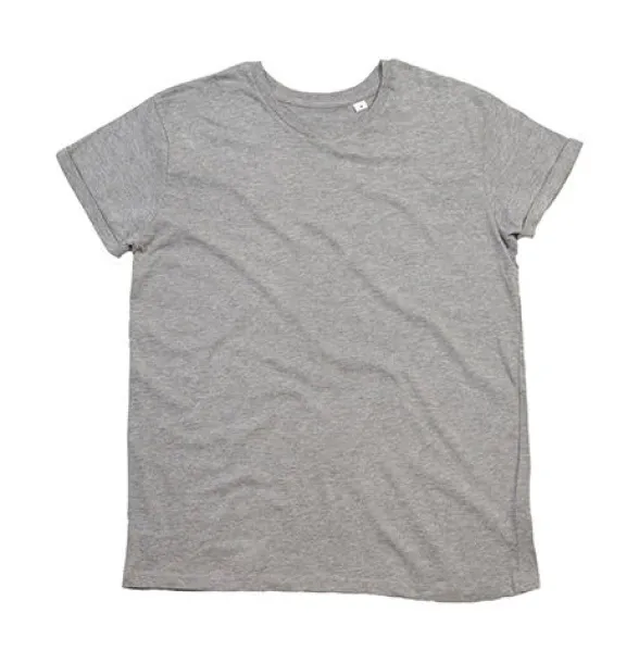  Men's Organic Roll Sleeve T - Mantis Heather Grey Melange