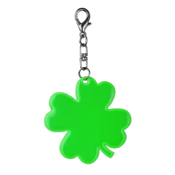 LUCKY CLOVER reflective key ring Green