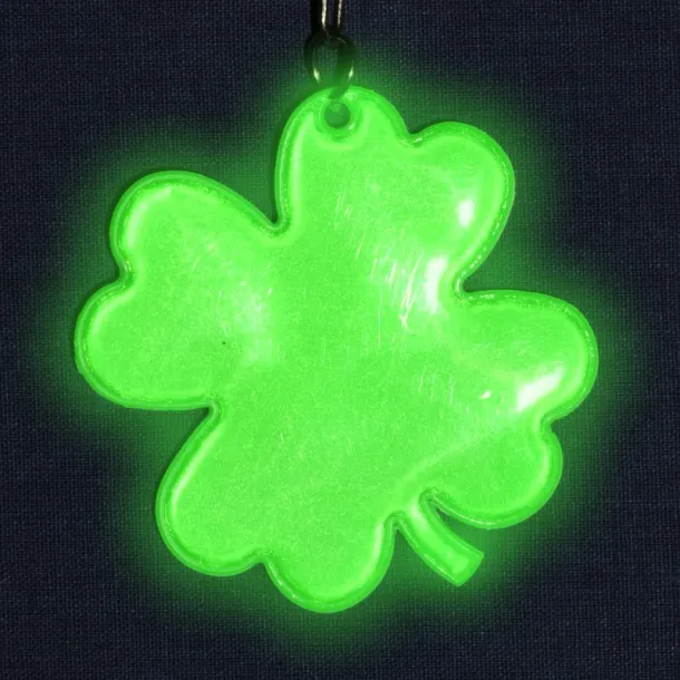 LUCKY CLOVER reflective key ring Green