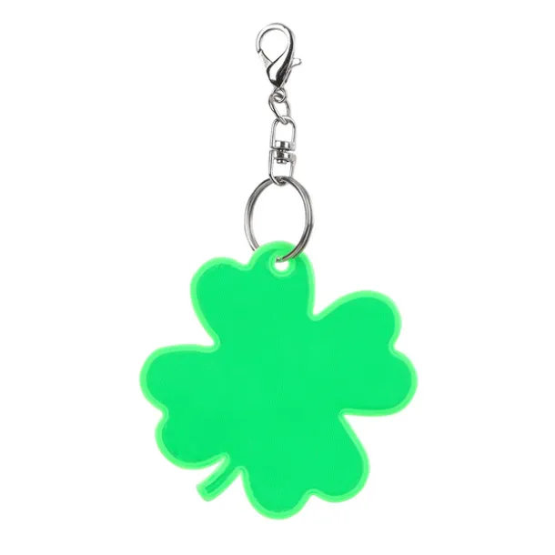 LUCKY CLOVER reflective key ring Green